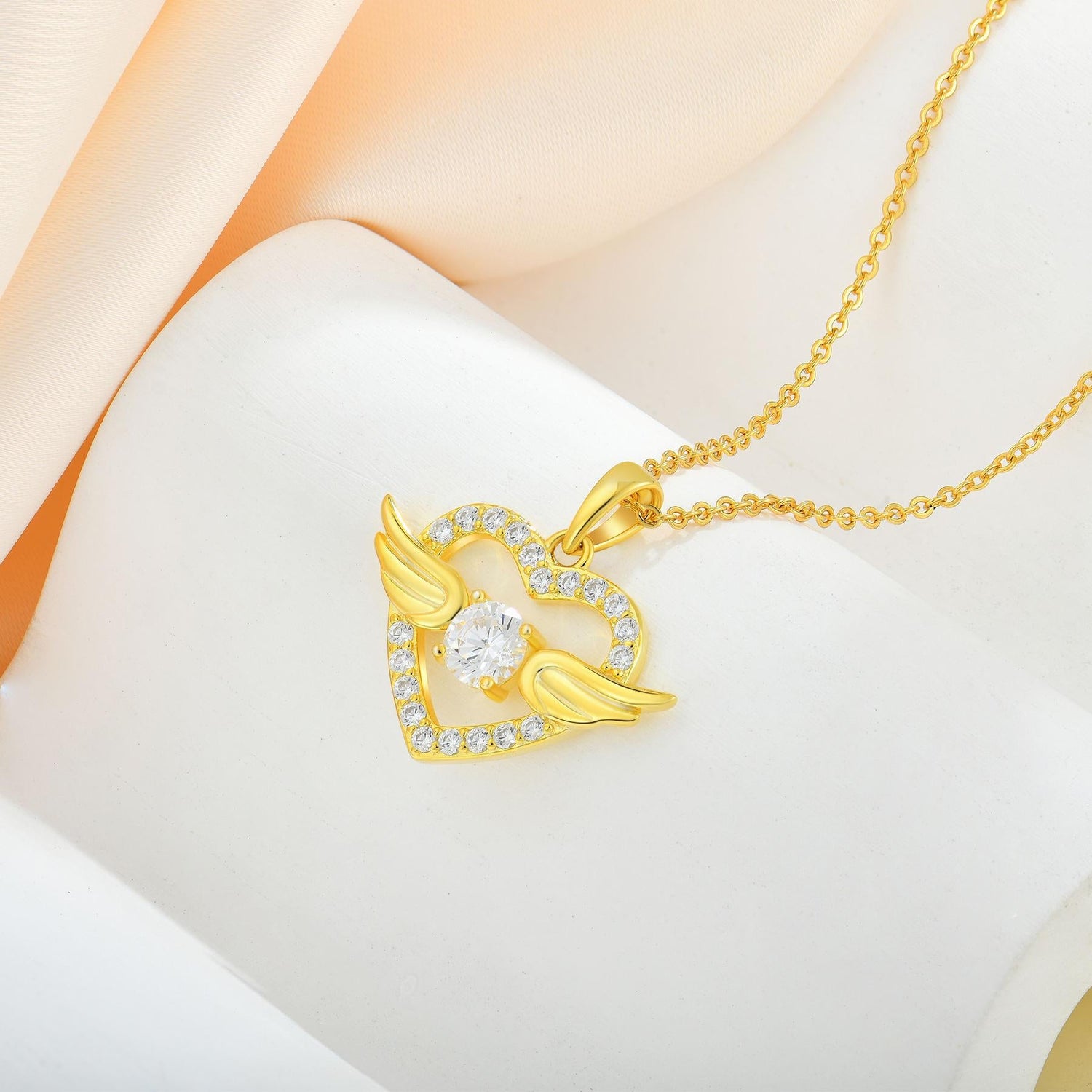 Lustrous Angel Heart Necklace 1 