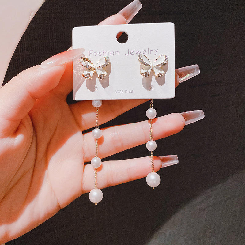 Magical-Butterfly-Pearl-Drop-Earrings 1