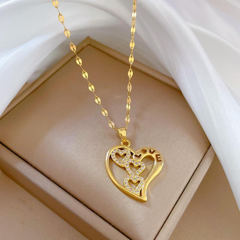 Nested Love Heart Necklace 2 