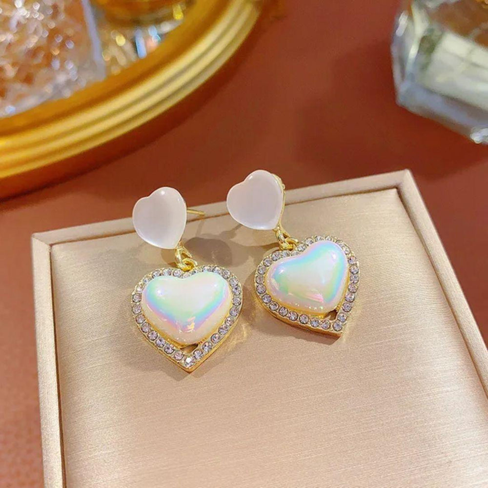 Pearl-Heart-Pendant-Earrings 1