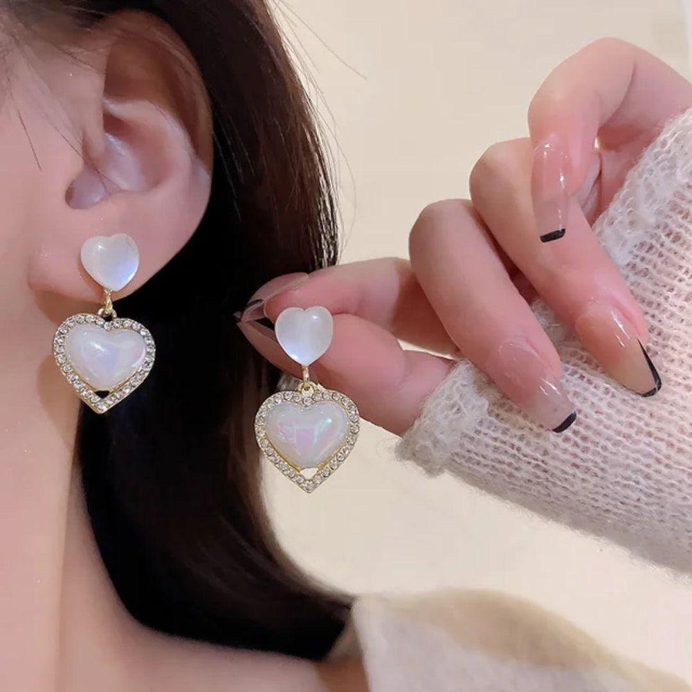 Pearl-Heart-Pendant-Earrings 2