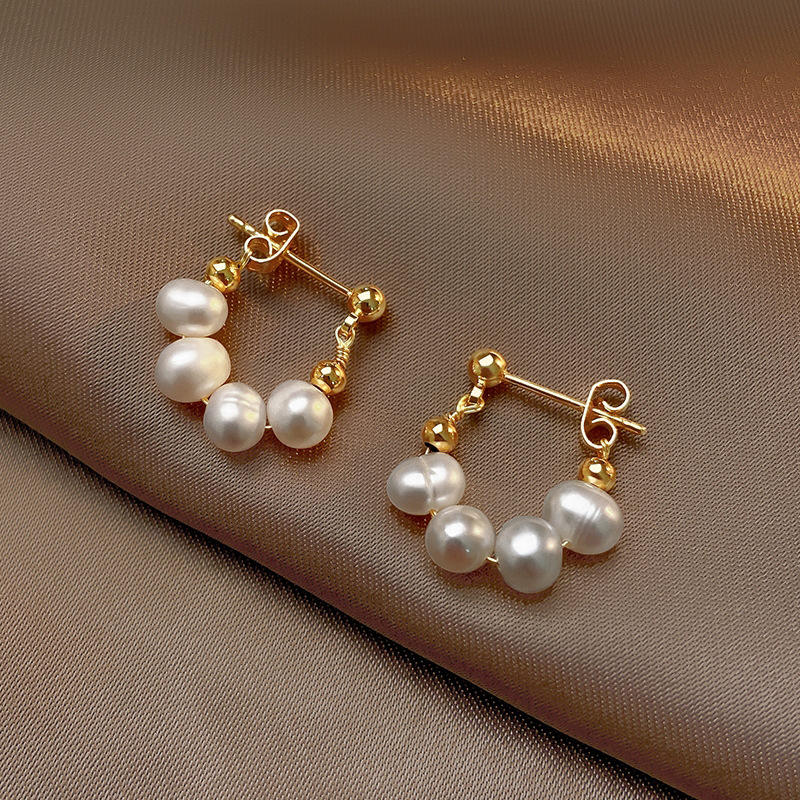 Pearl-Huggie-Hoop-Earrings 1