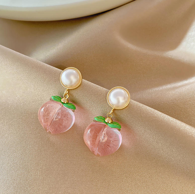 Pink-Heart-Pearl-Earrings 1
