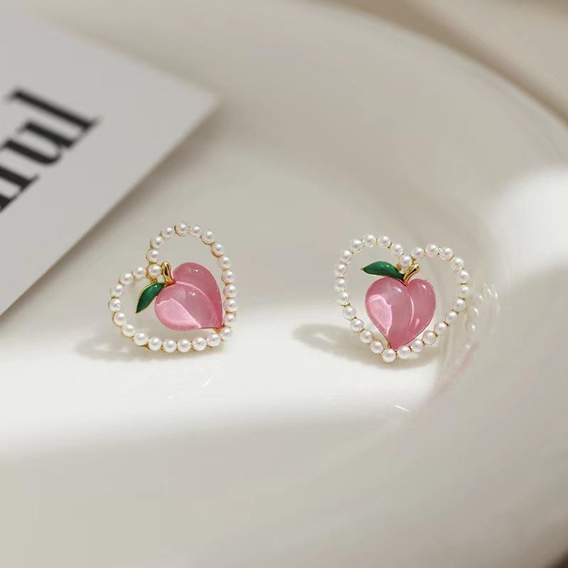 Pink-Peach-Beaded-Earrings 3