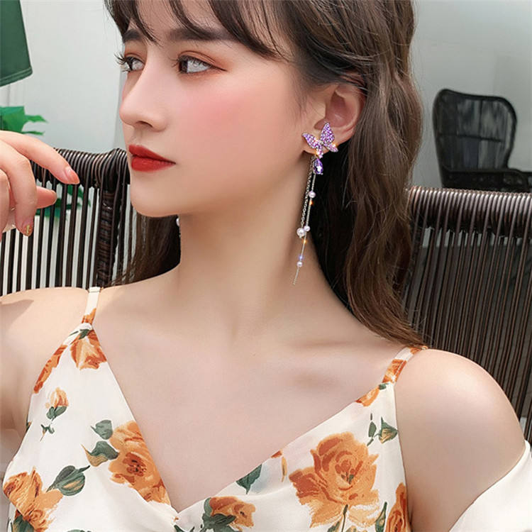 Purple-Butterfly-Dangle-Earrings 2