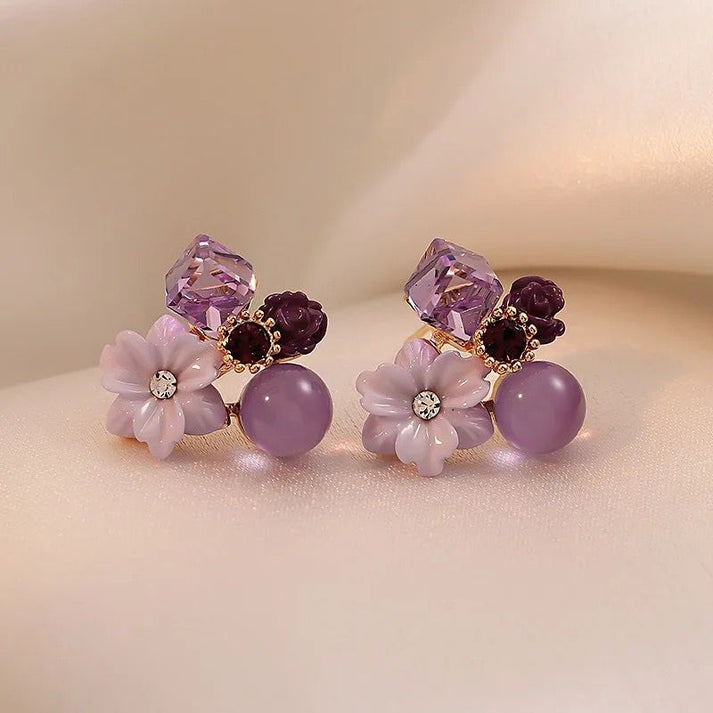 Purple-Crystal-Flower-Earrings 3