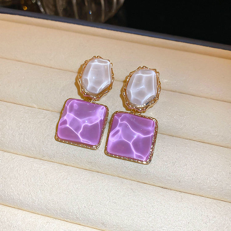 Purple-Sparkling-Water-Stone-Earrings 3
