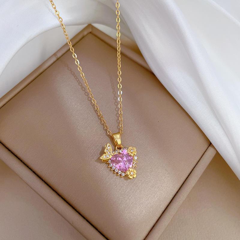 Rosy Wings of Love Necklace 1 