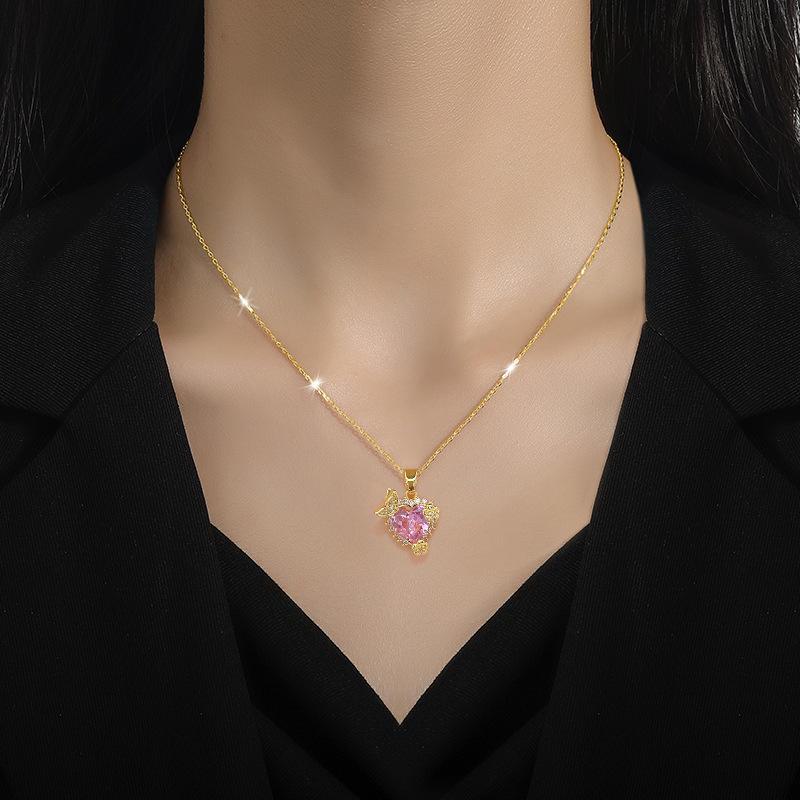 Rosy Wings of Love Necklace 2 