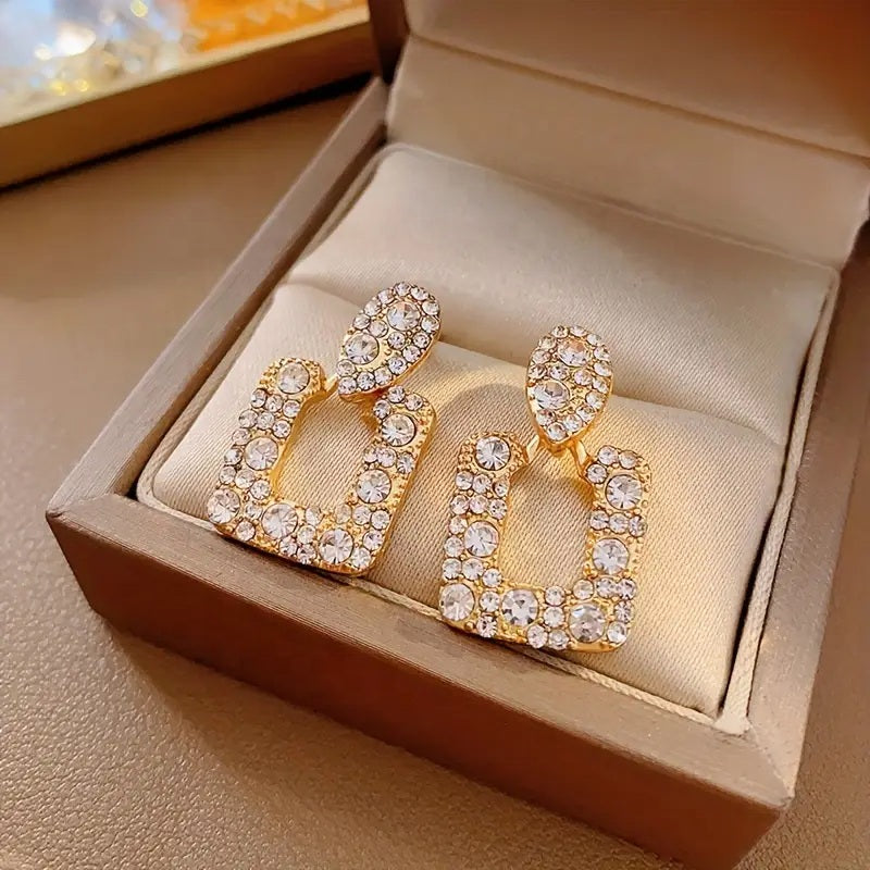 Shimmering-Square-Crystal-Earrings 1