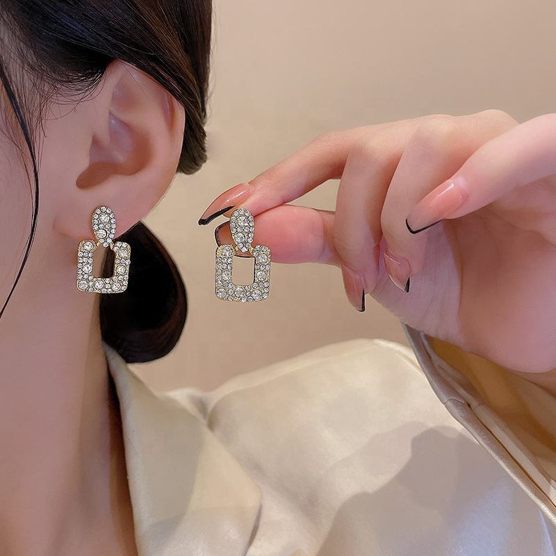 Shimmering-Square-Crystal-Earrings 2