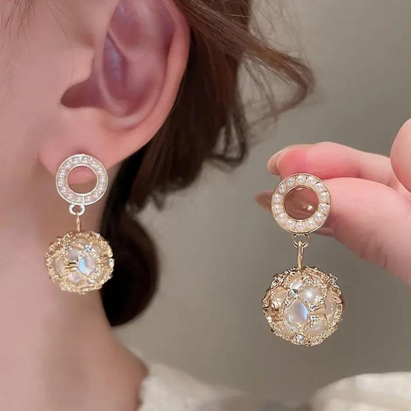 Sither Pearls Cage Drop Earrings