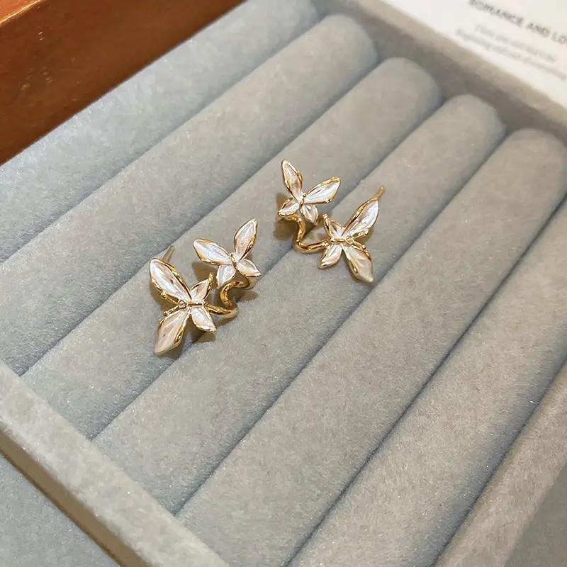 White Butterfly Elegance Earrings