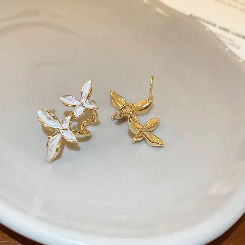 White Butterfly Elegance Earrings