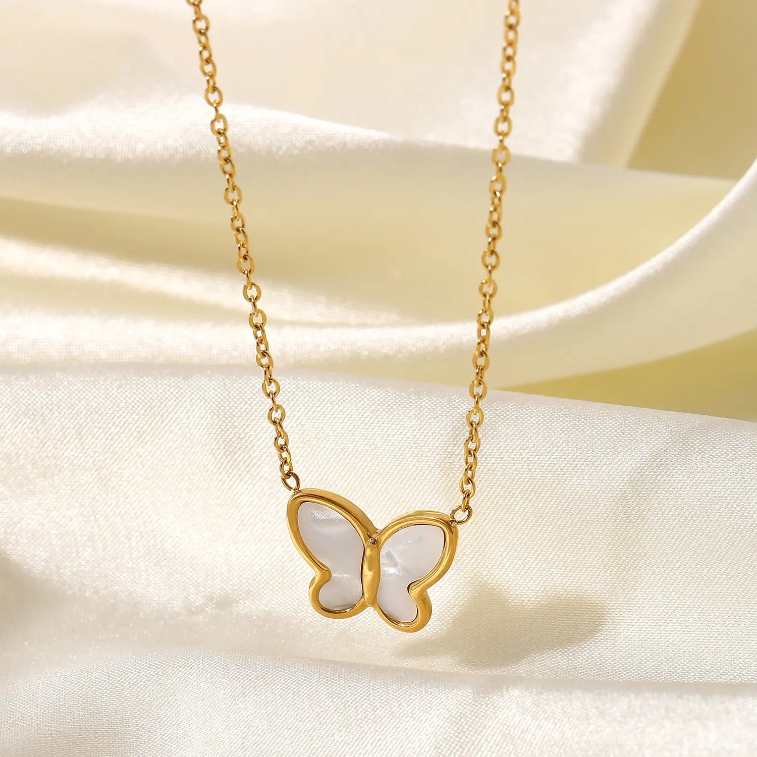 White & Gold Butterfly Combo Set