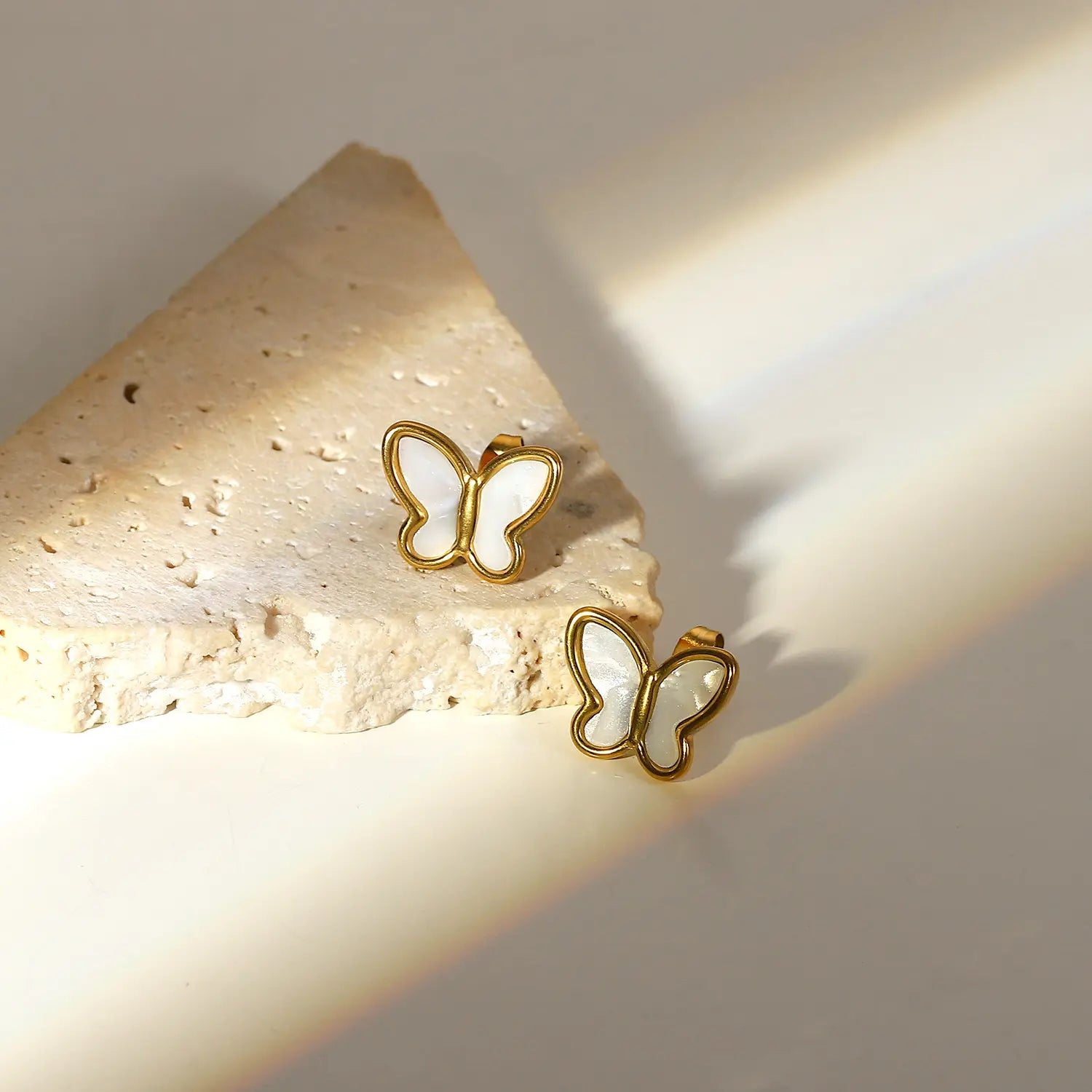 White & Gold Butterfly Combo Set