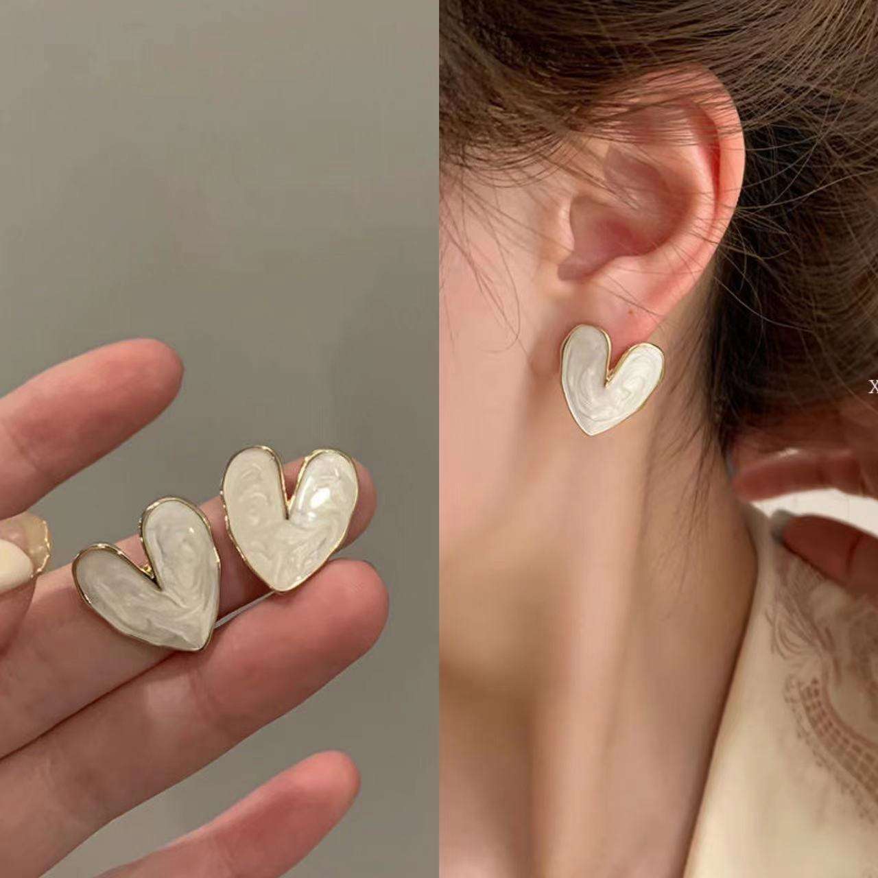White-Heart-Love-Earrings 2