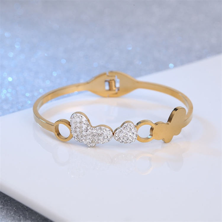 Dazzling Butterfly & Heart Anti-Tarnish Bracelet
