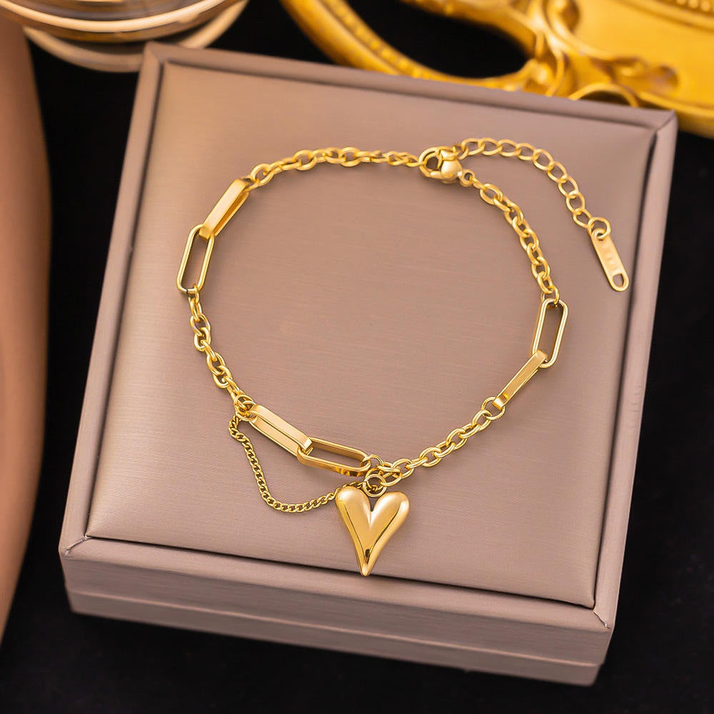 Minimalist Heart Anti-Tarnish Bracelet