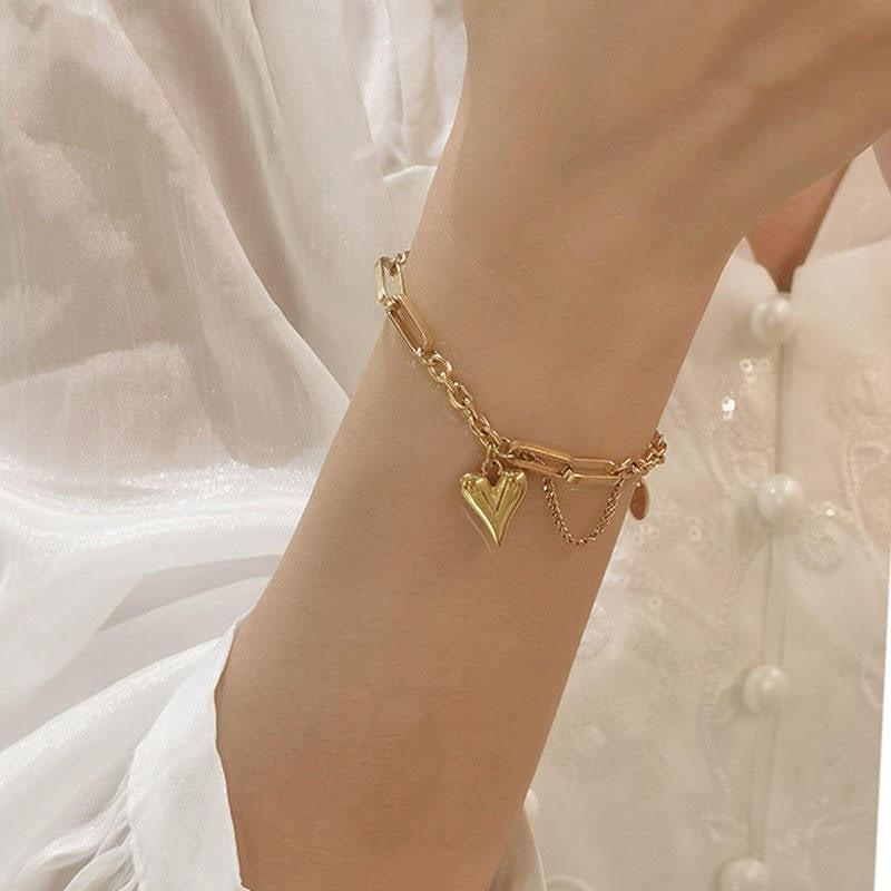 Minimalist Heart Anti-Tarnish Bracelet