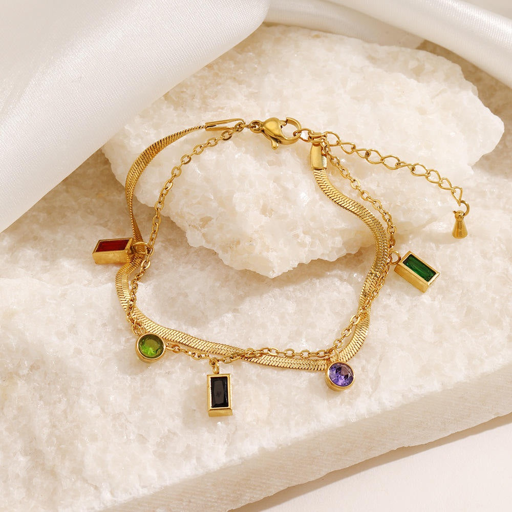 Rainbow Radiance Anti-Tarnish Bracelet