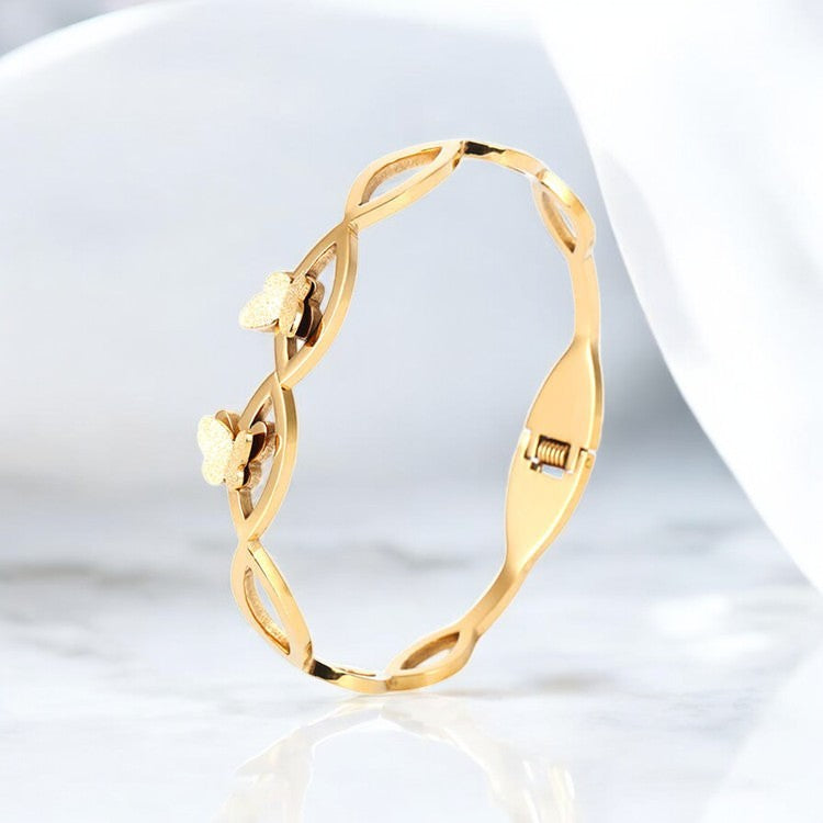 Twin Butterfly Anti-Tarnish Bracelet
